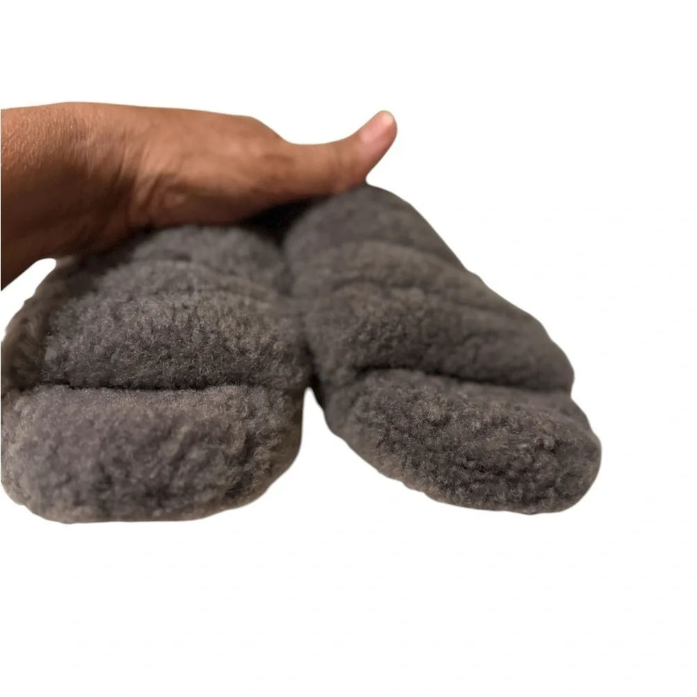 UGG Slippers Fluff Yeah Slides Fuzzy with Strap... Cozy Furry Slipper